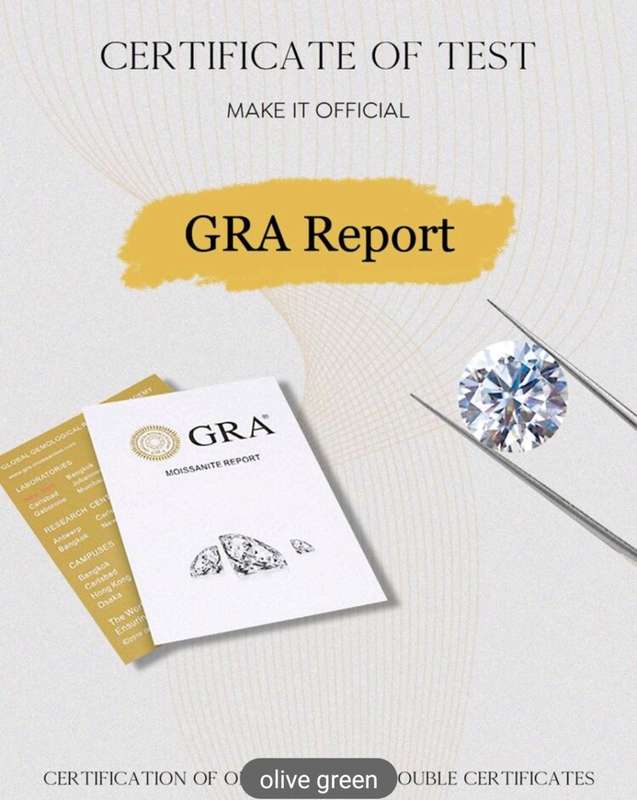 0.5ct Olive Green Loose Moissanite Stone GRA Certificate