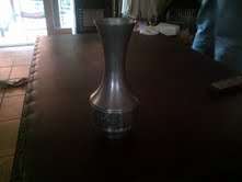 Pewter Vase with stunning side pic's on the vase