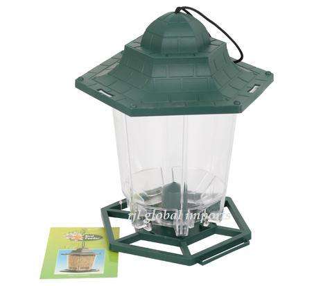 BIRD FEEDER 15x17cm UV PLASTIC ROUND BOX