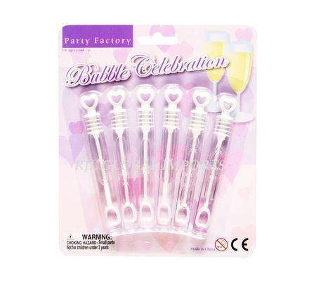 BUBBLE CELEBRATION HEART TEST TUBES 6PCE