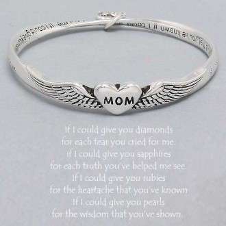 NEW ITEM - MOM BLESSING HEART CHARM BRACELET