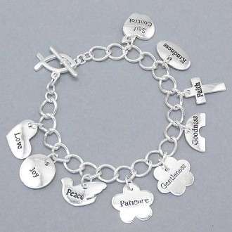 UNIQUE - FRUIT OF THE SPIRIT RELIGIOUS CHARM BRACELET