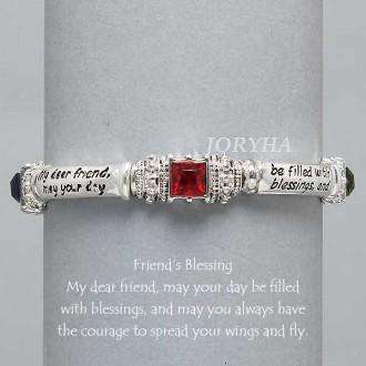 FRIEND BLESSING INSPIRATIONAL BRACELET IN MULTICOLOUR CZ STONES