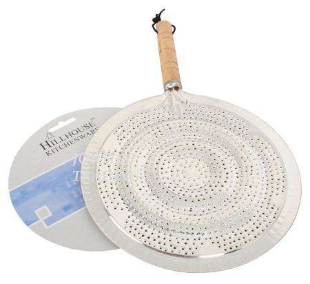 SIMMER-PLATE MTL WDN-HNDL 21CM HILLHOUSE