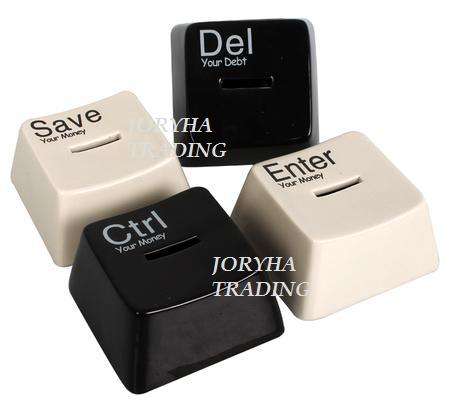 Money Bank Ceramic Computer Keys 10x10x5cm