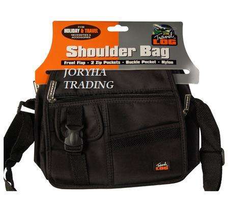 NYLON ZIPPED TRAVEL SHOULDER BAG