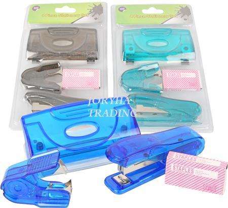 STATIONERY SET 4PCE PUNCH/STAPLER HOME OFFICE