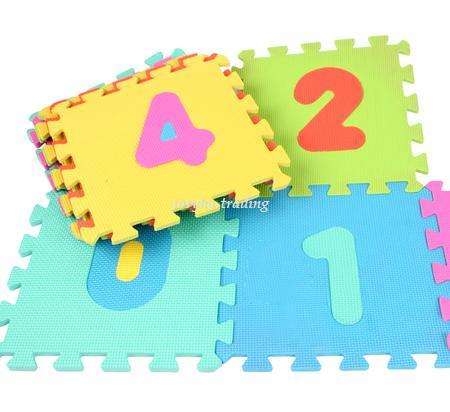 Eva Carpet 30x30cm Numbers 10pce