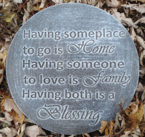 25cm Family Blessing Garden Stone decor. - made in SA