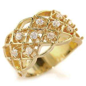 With FREE Handbag Hanger - 0.5 ct Simulated Diamond Ring in Gold Rhodium Bond Size 7