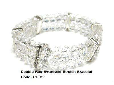 Clear Crystal Bracelet with Free Matching earrings
