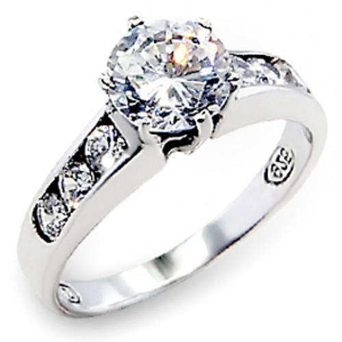 Round Cut Simulated Diamond ring in Size 7