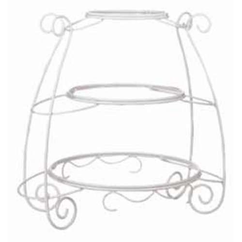 2-tier Silver Metal large Cake Stand
