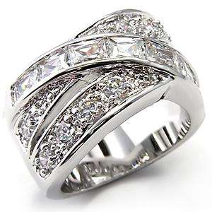 FREE HANDBAG HANGER! Channel Set Simulated Diamonds Ring in Size 8, 9, 10
