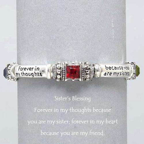 SISTER INSPIRATIONAL BLESSING STRETCH BRACELET