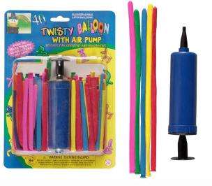 BALLOONS - 40 PIECE - TWISTY WITH AIR PUMP