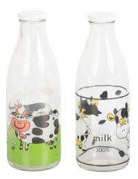 1litre Glass Bottle for storing fresh milk