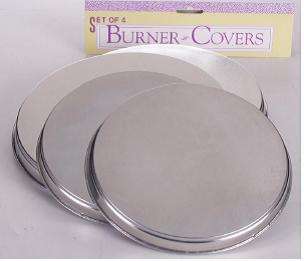 METAL STOVE PLATE COVERS 4pce -SILVER
