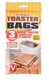 RE-USABLE TOASTED SANDWICH BAGS