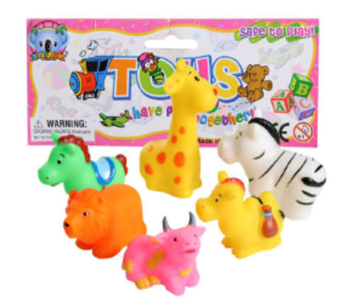 PACK OF SIX SQUEAKY TOYS -  for R30,00