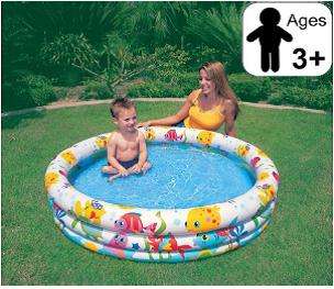 OUTDOOR INFLATABLE POOL FOR YOUNG CHILDREN - FISH DESIGN