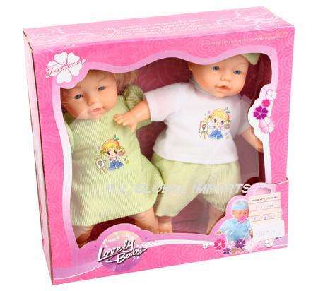 26cm Baby Girl and Boy Twin Dolls