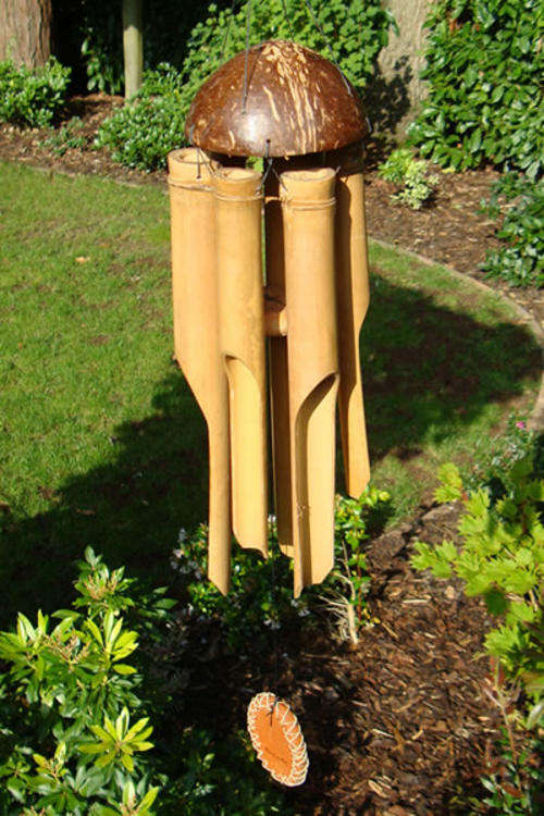 LARGE NATURAL BAMBOO WINDCHIME - 55 cm