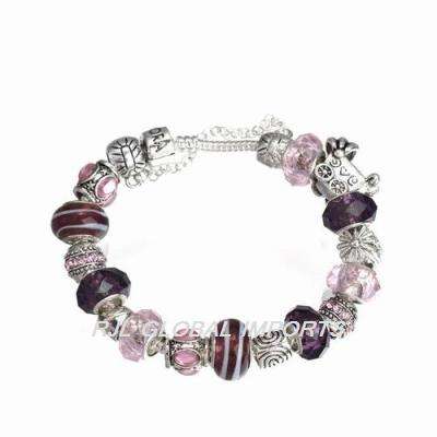 SO BEAUTIFUL! EURO STYLE  CHARM  BRACELETS - BERRY BLISS