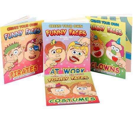 Funny Faces Sticker Books - Get 3