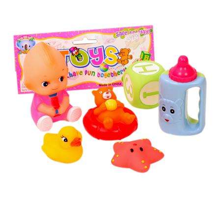 VINYL SQUEAKY TOYS - PACK OF 6
