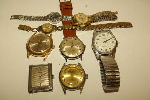 Lot of 8 vintage watches - Seiko, Oris, Timex, Roma etc
