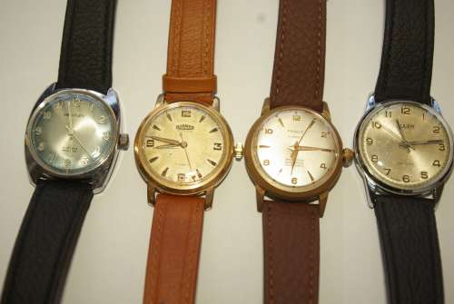 Four vintage watches (Bentley, Buler, Roamer, Prince)
