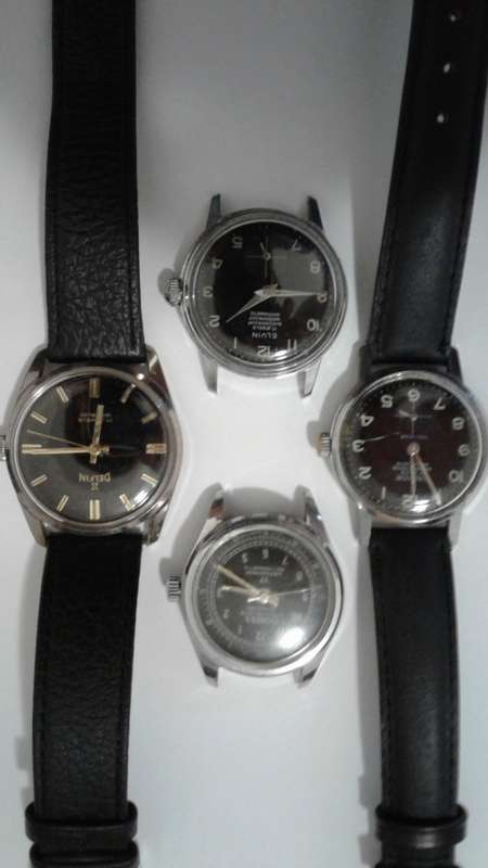 4 vintage watches: Delfin, Elvin, Borisa