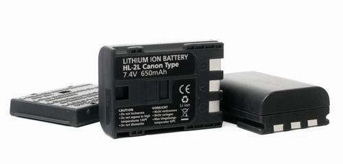 Cannon - hahnel lithium ion battery hl-2l canon type 7.4v 650mah & Charger