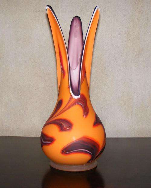 Persian Hand-moulded Glass Vase - Imported from Iran