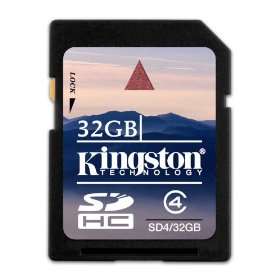 Kingston 32 GB Class 4 SDHC Flash Memory Card SD4/32GB