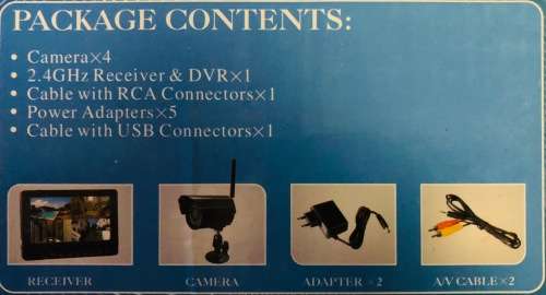 WiFi Security Camera with DVR 7" Screen