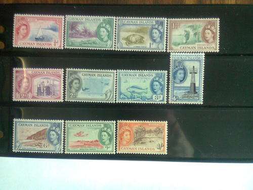 Cayman Islands 1953-59 QE II def. Beautiful mint short set to 1/=.