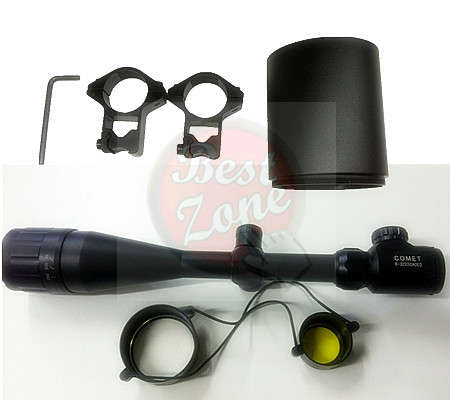 COMET 8 - 32 x 50 AOEG RED + GREEN Rifle Scope with mounts &  lens shade