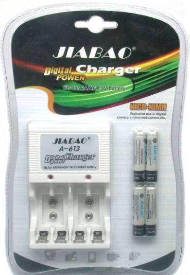 Digital Power Charger for AA, AAA , 9V batteries NICD-NiMH with batteries AA