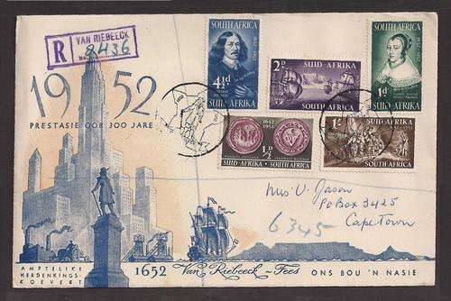 RSA 1952 VAN RIEBEECK FDC SIMONSTOWN