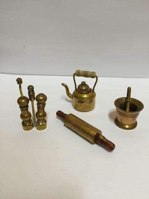 Vintage Brass Miniatures - kitchenware
