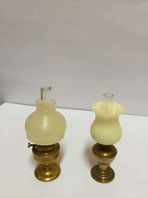 Vintage Brass Miniature lamps with shades
