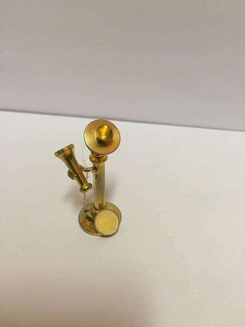 Vintage Brass Miniature telephone