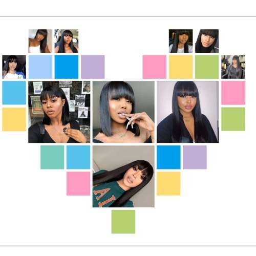 10 inch Peruvian Fringe Bob Wig, grade 12A