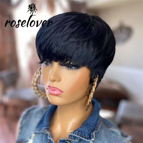 Pixie cut bump wig 100% human hair