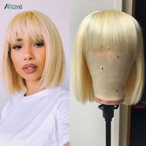 12 inch Brazilian Top Remy Blonde Fringe Wig SPECIAL