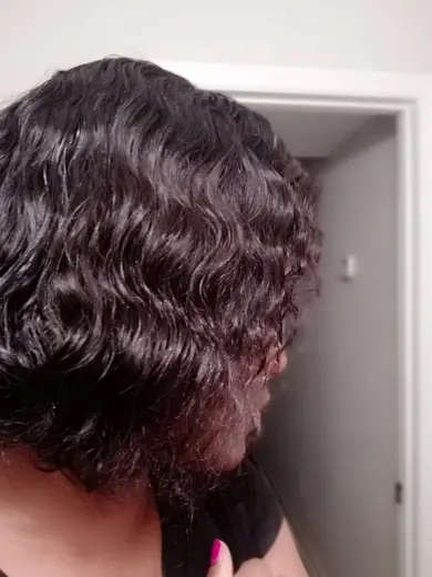 ON SPECIAL: 10 inch One Part Brazilian Remy Wavy human hair lace wig