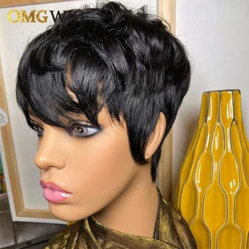 human hair pixie wig