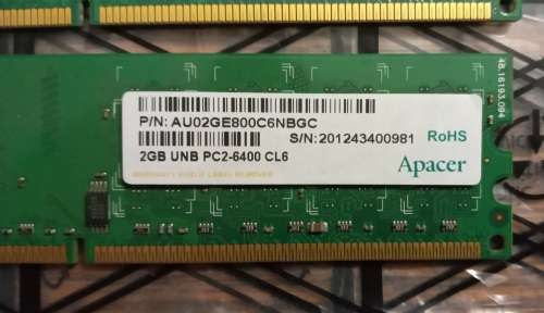 Apacer 2GB DDR2 6400 Desktop RAM x 6